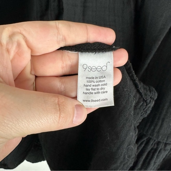 9Seed Black El Matador V-Neck Mini Dress Swim Coverup Size Small - Picture 5 of 6